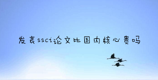 发表ssci论文比国内核心贵吗